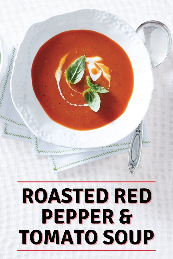 Roasted Red Pepper and Tomato Soup
Roasted Red Pepper and Tomato Soup
Roasted Red Pepper and Tomato Soup- We know you're going to be SOUPer excited for this recipe! Ontario Greenhouse Peppers and Tomatoes are delicately roasted intesifying their sweet flavour and filling your home with the most delectable fragarance.

https://www.ontario.ca/foodland/recipes/roasted-red-pepper-and-tomato-soup