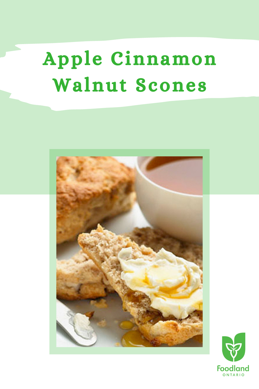 Apple Cinnamon Walnut Scones
Apple Cinnamon Walnut Scones
These Apple Cinnamon Walnut Scones are delicious served warm with honey, cream cheese or a slather of creamy maple butter. Freeze ahead to enjoy on busy days. #loveONTfood

https://www.ontario.ca/foodland/recipes/apple-cinnamon-walnut-scones