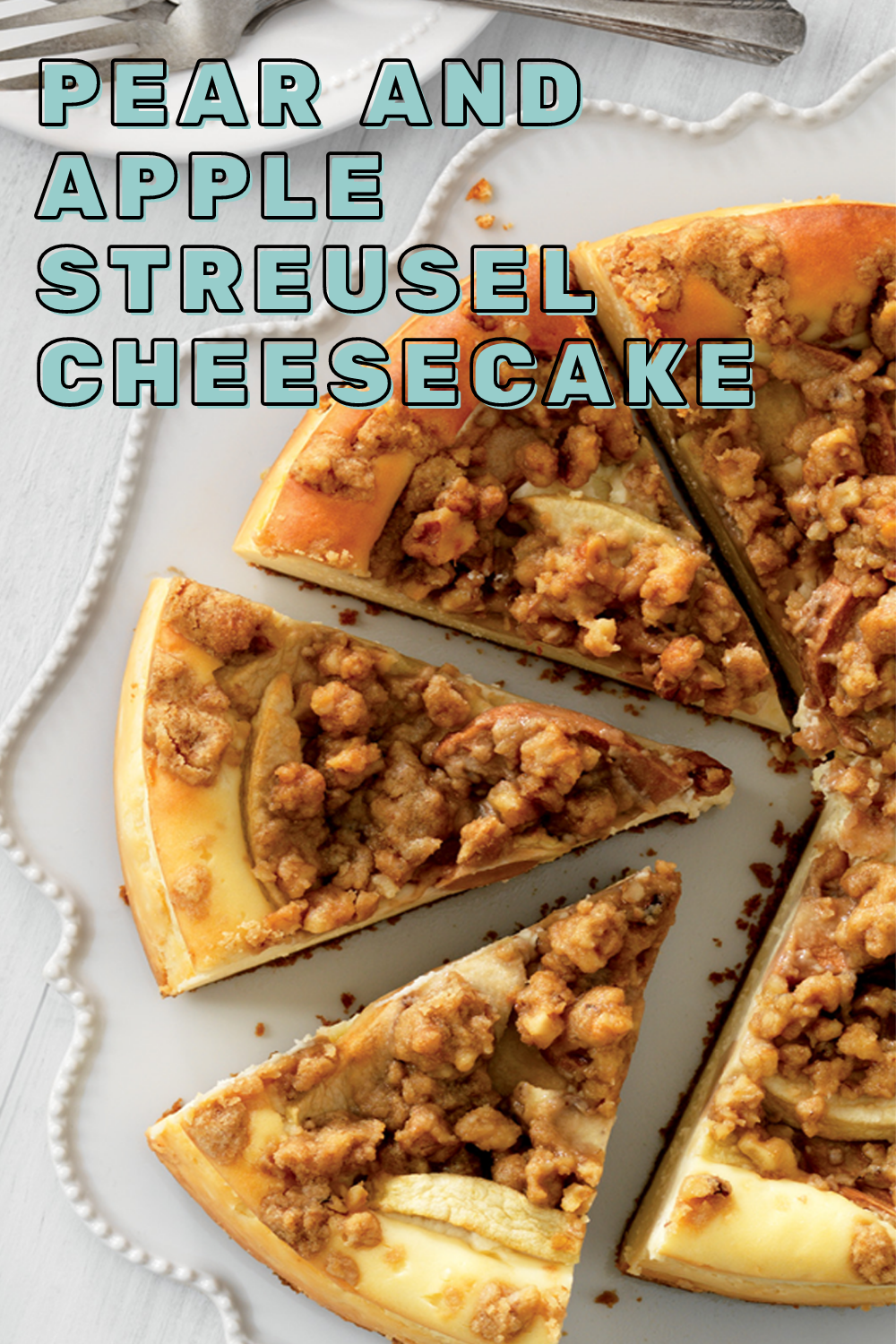 Pear and Apple Streusel Cheesecake
Pear and Apple Streusel Cheesecake
For a show-stopping dessert, serve this creamy and delicious cheesecake topped with fresh, ripe Ontario pears and apples nestled under a cinnamon streusel.
https://www.ontario.ca/foodland/recipes/pear-and-apple-streusel-cheesecake