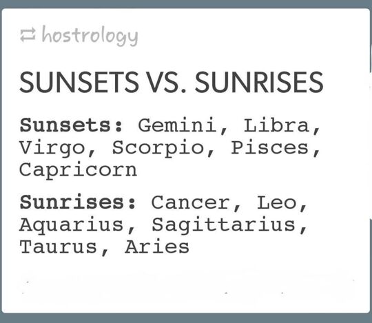 SUNSETS vs SUNRISES