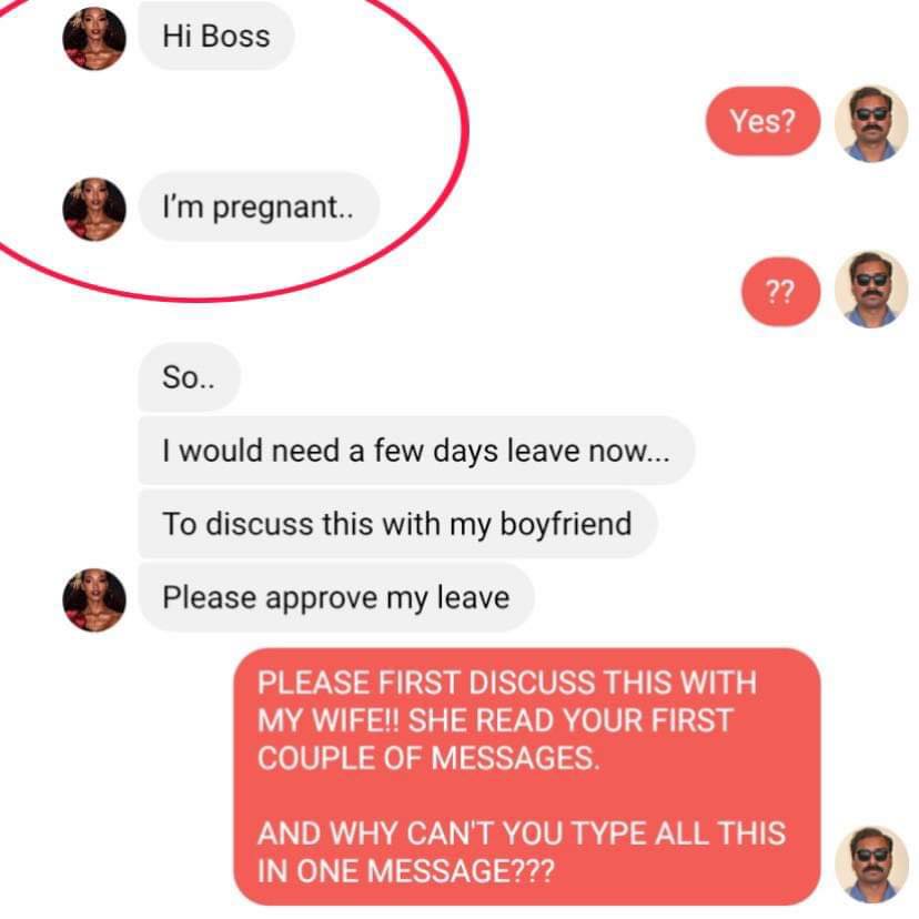 What kinda relationship is it that requires several days to "discuss" 