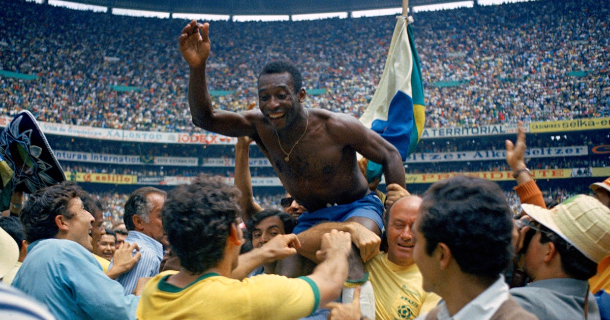 Pelé led Brazil to victory in the 1958, 1962 and 1970 World Cups and remains one of the team's all-time leading scorers with 77 goals.