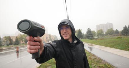 On a miserable and wet day, I created a vigilante speed trap as Doug Ford spoke next door. The final results were startling.