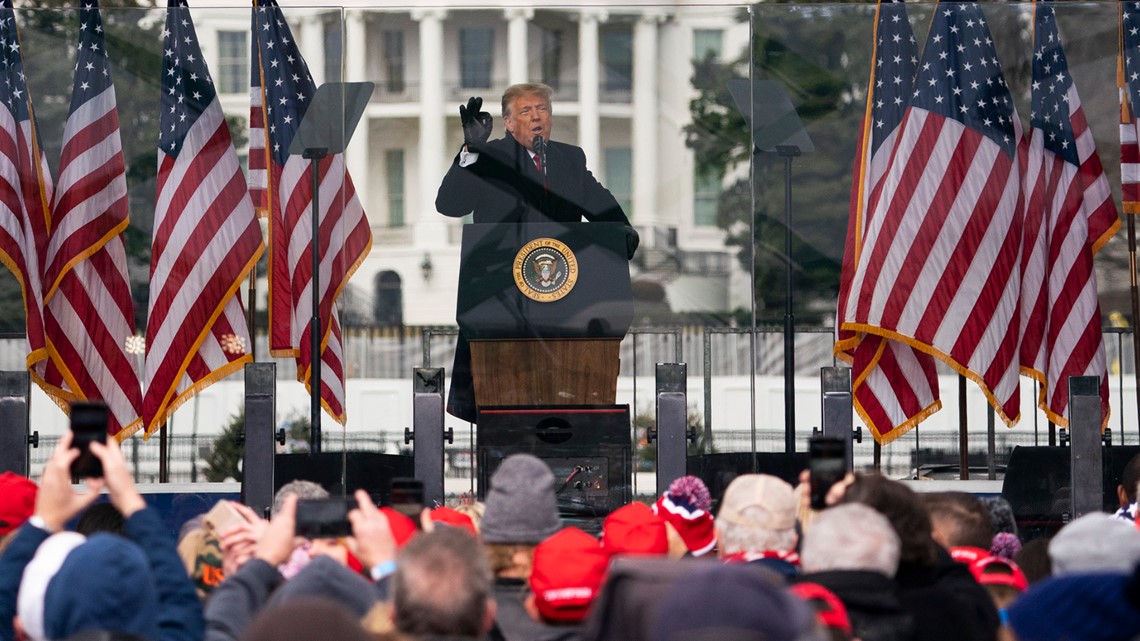 Trump seemed to justify the actions of a mob that raided the U.S. Capitol amid the certification of election results, but had also urged supporters to 'go home.'