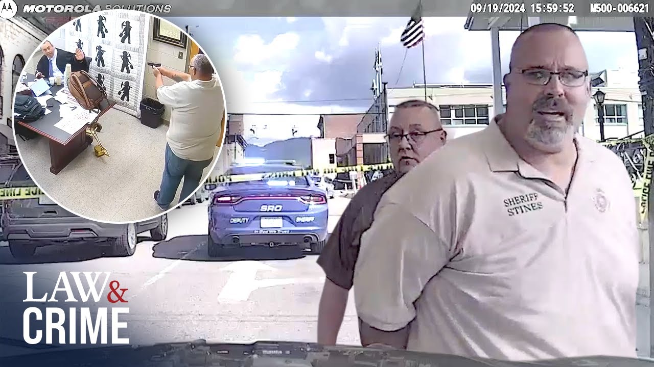 Body camera and dash cam footage show the aftermath of the shooting of Judge Kevin Mullins in Letcher County, Kentucky in September 2024. Sheriff Mickey Stin...