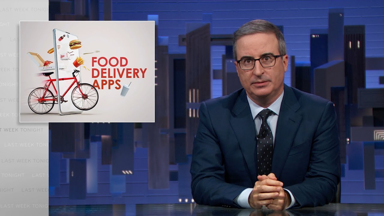 John Oliver discusses food delivery apps, how they are both helping and harming restaurants and workers, and why starting an orphanage definitely should not ...