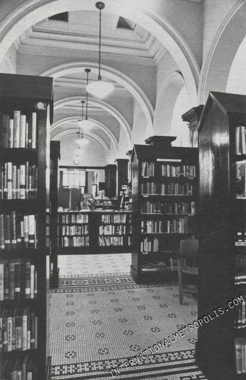 The inside of the Carnegie Public Library on Victoria Avenue at Park Street, date unknown. I spent a lot of time here with my brother.